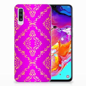 Siliconen Hoesje Samsung Galaxy A70 Barok Roze