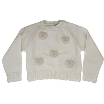 Dr.kid creme trui met hartjes