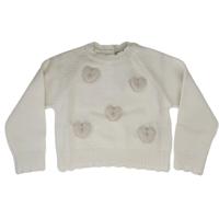 Dr.kid creme trui met hartjes