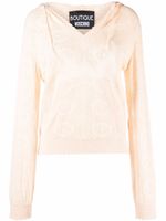 Boutique Moschino hoodie à motif intarsia - Tons neutres