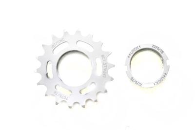 Fixed Tandwiel 18t met lockring - Wit