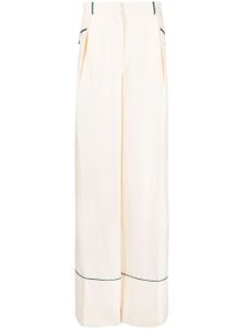 Bally pantalon de pyjama à liserés contrastants - Blanc