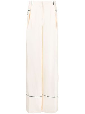 Bally pantalon de pyjama à liserés contrastants - Blanc