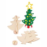 Maak je eigen Houten Kerstboom, Set van 12