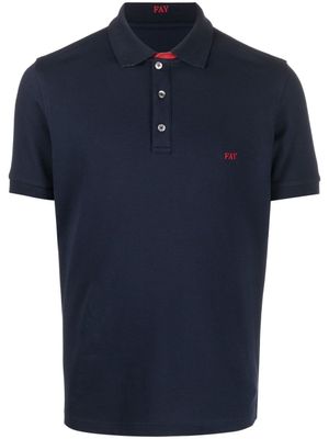 Fay polo à logo brodé - Bleu
