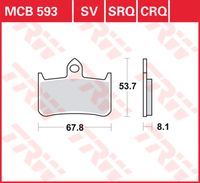 TRW Remblokken, en remschoenen voor de moto, MCB593SRQ