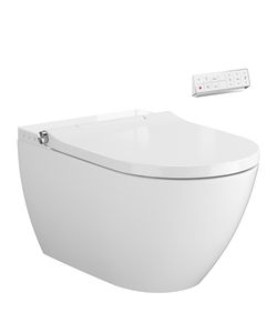 Plazan Genera Ultimate douche wc randloos met softclose zitting wit