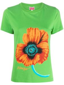 Kenzo t-shirt à imprimé tulipe - Vert