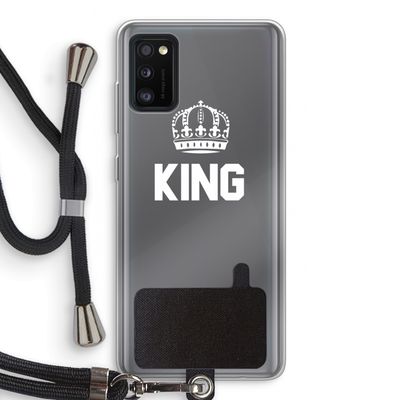King zwart: Samsung Galaxy A41 Transparant Hoesje met koord