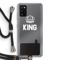 King zwart: Samsung Galaxy A41 Transparant Hoesje met koord