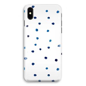 Blauwe stippen: iPhone X Volledig Geprint Hoesje