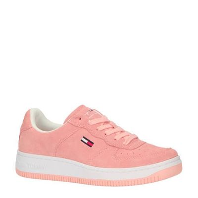 Tommy Jeans Pastel suède sneakers roze