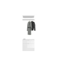 ProjektX garderobe opstelling 1 deur, 1 lade wit.