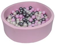 Viking Choice  Roze ballenbak 90 cm met 300 ballen parelmoer, licht paars & zilver - thumbnail