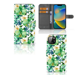 iPhone 14 Plus Hoesje Orchidee Groen