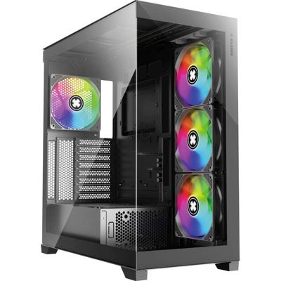 XILENCE Xilent Gleam X818.ARGB Gaming ATX PC-behuizing zwart, RGB ATX Midi Tower