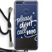 Don't call: Huawei P Smart (2018) Transparant Hoesje met koord