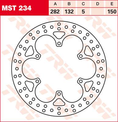TRW Remschijf, remschijven voor de moto, MST234