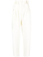 Saiid Kobeisy pantalon Double Crepe à taille haute - Blanc