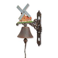 A PAIR OF CAST IRON DUTCH MILL BELLS A PAIR OF CAST IRON DUTCH MILL BELLS