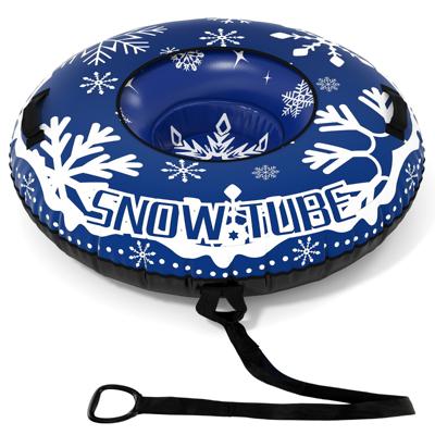 Opblaasbare Sneeuwboei Stevige Sneeuwslee van 107 cm met Afneembare Sleepband-Blauw