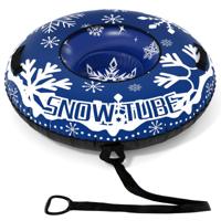 Opblaasbare Sneeuwboei Stevige Sneeuwslee van 107 cm met Afneembare Sleepband-Blauw