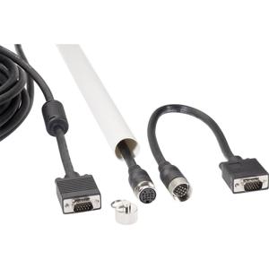 Renkforce RF-4537804 VGA-kabel VGA Aansluitkabel VGA-stekker 15-polig, VGA-stekker 15-polig 10.00 m Zwart Voor buismontage, Met Ferrietkern