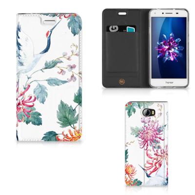 Huawei Y5 2 | Y6 Compact | Hoesje maken | Bird Flowers