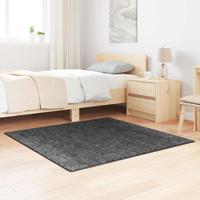 Antislip Shaggy Tapijt Donkergrijs 120 x 120 cm PP