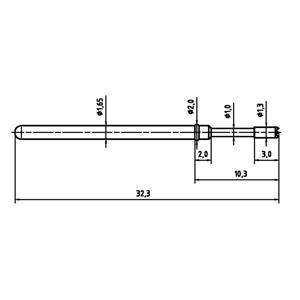 PTR Hartmann 2021-C-1.5N-AU-1.3 Precisietestpen met veercontact