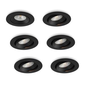LED-inbouwspot Ozera zwart 10W dimbaar IP54