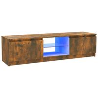 vidaXL Tv-meubel met LED-verlichting 120x30x35,5 cm gerookt eikenkleur