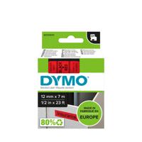 Labeltape dymo labelmanager d1 polyester 12mm rood