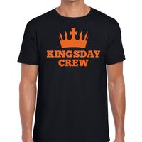 Zwart Kingsday crew t-shirt voor heren