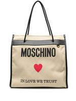 Moschino sac cabas en toile à logo imprimé - Marron