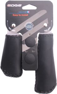Edge De Leather Grip Ergonomisch Lederen Handvatset 135mm/92mm Zwart