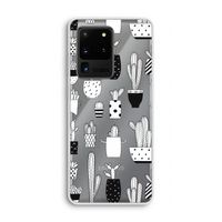 Cactusmotief: Samsung Galaxy S20 Ultra Transparant Hoesje