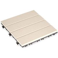 Iber Garden Tuintegel / balkon terrastegels - beige - composiet - 30 x 30 cm - vlonder