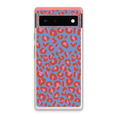 Leopard blue: Google Pixel 6 Transparant Hoesje