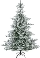 Everlands Grandis fir kunstkerstboom besneeuwd groen 210cm