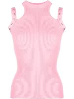 Blumarine haut nervuré à œillets - Rose