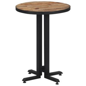 Bistrotafel rond 55x76 cm massief gerecycled teakhout