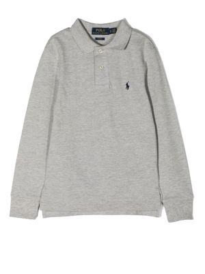 POLO RALPH LAUREN KIDS polo Polo Pony à manches longues - Gris