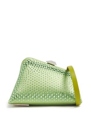 The Attico pochette Midnight à ornements en cristal - Vert