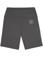 Sporty & Rich short cycliste à logo imprimé - Gris - thumbnail