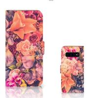 Samsung Galaxy S10 Plus Hoesje Bosje Bloemen | Portemonnee hoesje