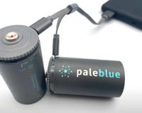 Pale Blue 2x D cell Lithium 1,5V oplaadbare batterij met USB - thumbnail