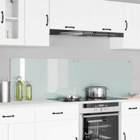 VidaXL Keuken achterwand 2 pcs wit 90 x 50 cm gehard glas