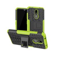 Tire Texture TPU + PC schokbestendig geval voor Nokia 3 2 met houder (groen)