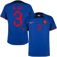 Nederlands Elftal Dri Fit ADV Shirt Uit 2022-2023 + De Ligt 3